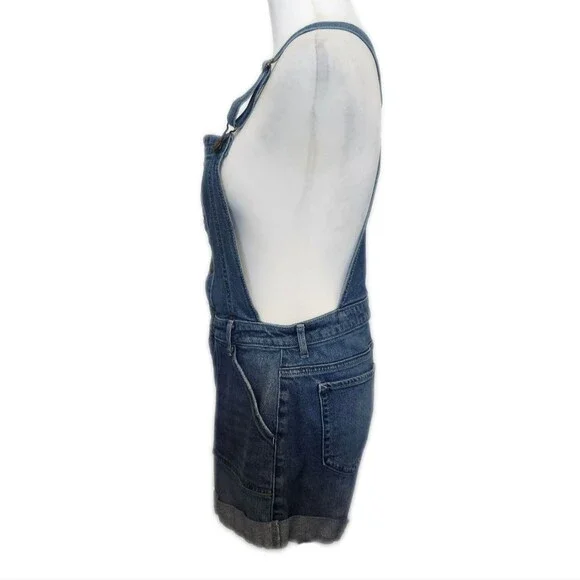 Hollister Blue Jean Shorts Overalls - Picture 2 of 7